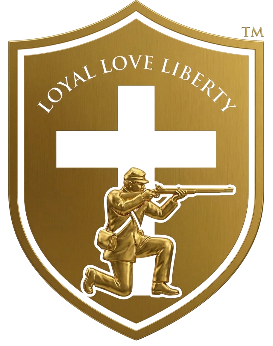 Loyal Love Liberty shield logo